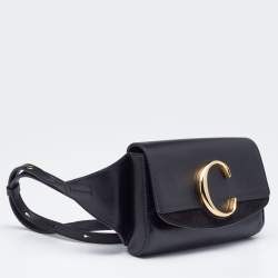 Chloe Black Leather and Suede C Belt Bag             