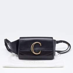 Chloe Black Leather and Suede C Belt Bag             