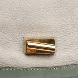 Pre Owned Chloe Pistachio Green Leather Medium Marcie Turn Lock Satchel