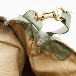 Pre Owned Chloe Pistachio Green Leather Medium Marcie Turn Lock Satchel