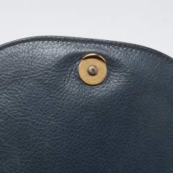 Pre Owned Chloe Teal Leather Small Nile Bracelet Crossbody Bag