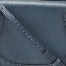 Pre Owned Chloe Teal Leather Small Nile Bracelet Crossbody Bag