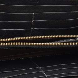 Chloe Black Leather Marcie Zip Around Continental Wallet