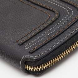 Chloe Black Leather Marcie Zip Around Continental Wallet