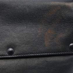 Pre Owned Chloe Black Leather Flap Top Handle Bag