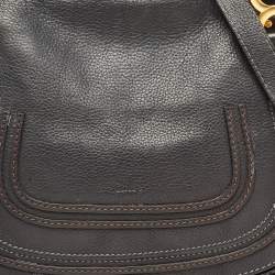 Pre Owned Chloe Black Leather Medium Marcie Shoulder Bag