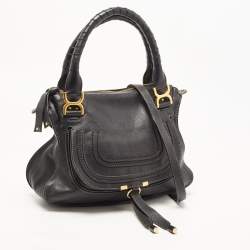 Pre Owned Chloe Black Leather Medium Marcie Shoulder Bag