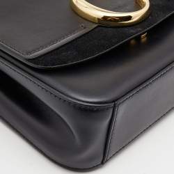 Chloe Black Leather Small C Top Handle Bag