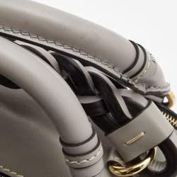 Pre Owned Chloe Grey Leather Small Daria Shoulder Bag