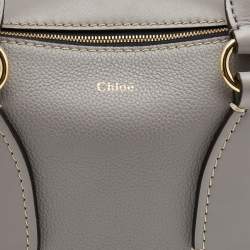 Pre Owned Chloe Grey Leather Small Daria Shoulder Bag