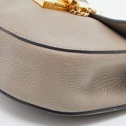 Chloé Beige Leather Mini Drew Chian Shoulder Bag