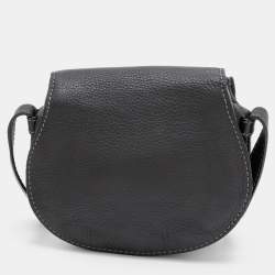 Chloe Black Leather Mini Marcie Crossbody Bag