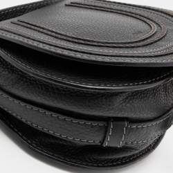 Chloe Black Leather Mini Marcie Crossbody Bag
