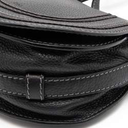 Chloe Black Leather Mini Marcie Crossbody Bag