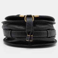 Chloe Black Leather Mini Marcie Crossbody Bag