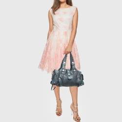 Pre Owned Chloe Blue Python and Leather Silverado Satchel