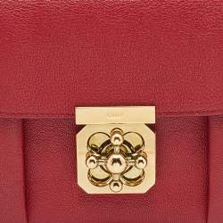 Pre Owned Chloé Red Leather Small Elsie Shoulder Bag