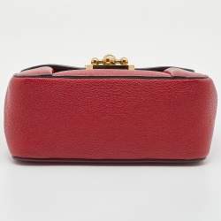 Pre Owned Chloé Red Leather Small Elsie Shoulder Bag