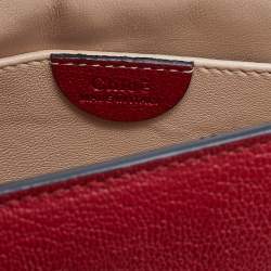 Pre Owned Chloé Red Leather Small Elsie Shoulder Bag