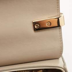 Chloe Grey Leather and Suede Small C Double Carry Bag