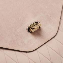 Pre Owned Chloe Dusty Pink Suede Medium Sally Flap Shoulder Bag