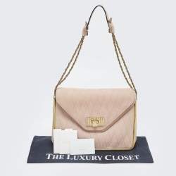 Pre Owned Chloe Dusty Pink Suede Medium Sally Flap Shoulder Bag