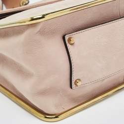 Pre Owned Chloe Dusty Pink Suede Medium Sally Flap Shoulder Bag