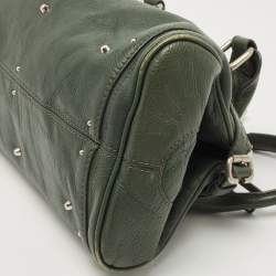 Pre Owned Chloe Green Leather Medium Paddington Satchel