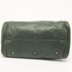 Pre Owned Chloe Green Leather Medium Paddington Satchel