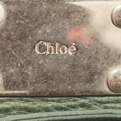 Pre Owned Chloe Green Leather Medium Paddington Satchel
