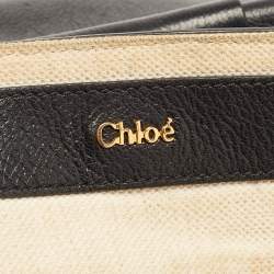 Pre Owned Chloe Black Leather Margaret Shoulder Bag