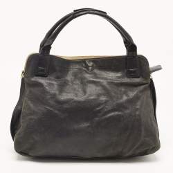 Pre Owned Chloe Black Leather Margaret Shoulder Bag