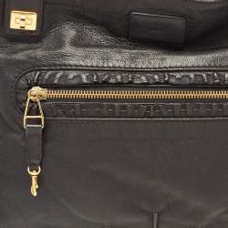 Pre Owned Chloe Black Leather Margaret Shoulder Bag