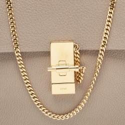 Pre Owned Chloé  Beige Leather Medium Drew Shoulder Bag