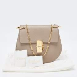 Pre Owned Chloé  Beige Leather Medium Drew Shoulder Bag