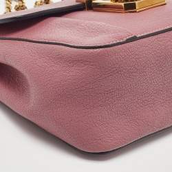 Pre Owned Chloé Pink Leather Small Elsie Shoulder Bag