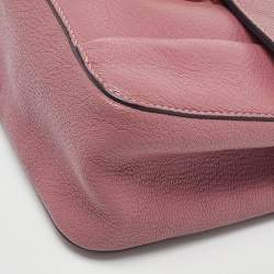 Pre Owned Chloé Pink Leather Small Elsie Shoulder Bag