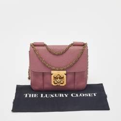 Pre Owned Chloé Pink Leather Small Elsie Shoulder Bag