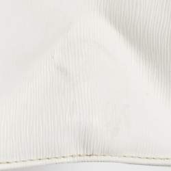 Pre Owned Chloe White Textured Leather Top Handle Bag