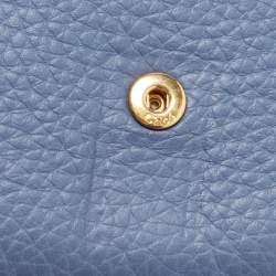 Pre Owned Chloe Blue Leather Marcie Continental Wallet