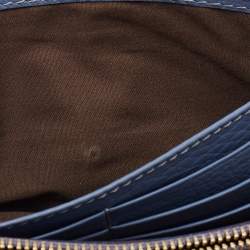 Pre Owned Chloe Blue Leather Marcie Continental Wallet