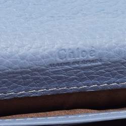 Pre Owned Chloe Blue Leather Marcie Continental Wallet
