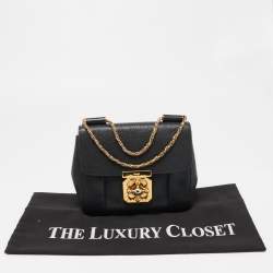 Pre Owned Chloe Black Leather Small Elsie Shoulder Bag