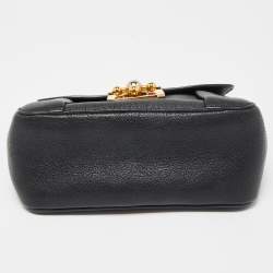 Pre Owned Chloe Black Leather Small Elsie Shoulder Bag