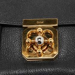 Pre Owned Chloe Black Leather Small Elsie Shoulder Bag