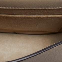 Pre Owned Chloe Beige Leather and Suede Small Nile Bracelet Crossbody Bag