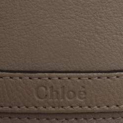 Pre Owned Chloe Beige Leather and Suede Small Nile Bracelet Crossbody Bag