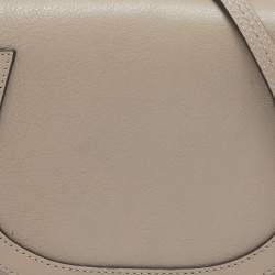 Pre Owned Chloe Beige Leather and Suede Small Nile Bracelet Crossbody Bag