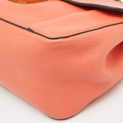 Chloe Coral Orange Leather Medium Elsie Shoulder Bag