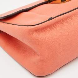 Chloe Coral Orange Leather Medium Elsie Shoulder Bag